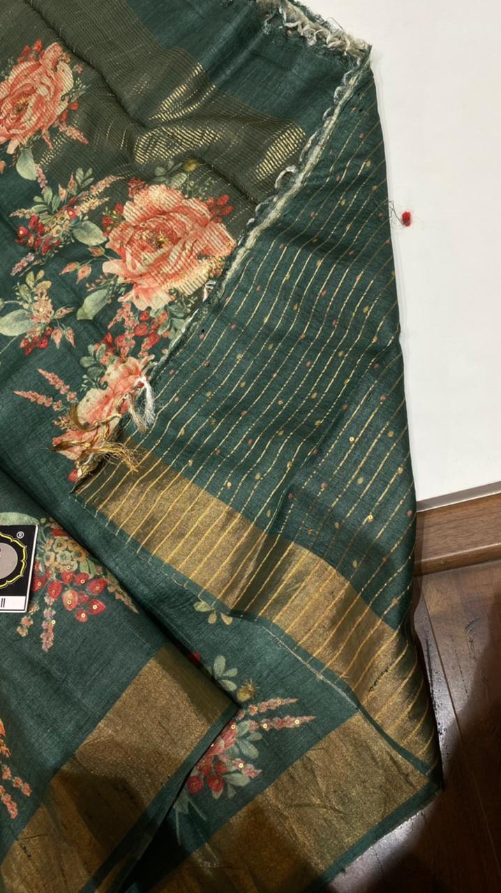 IG3389 Pure handloom desi munga tussar 