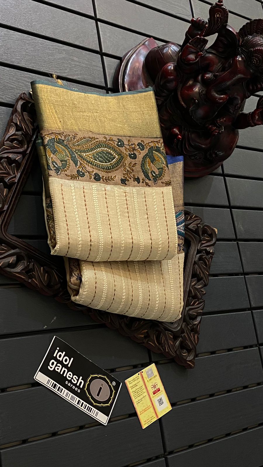 IG3390 Pure handloom desi munga tussar