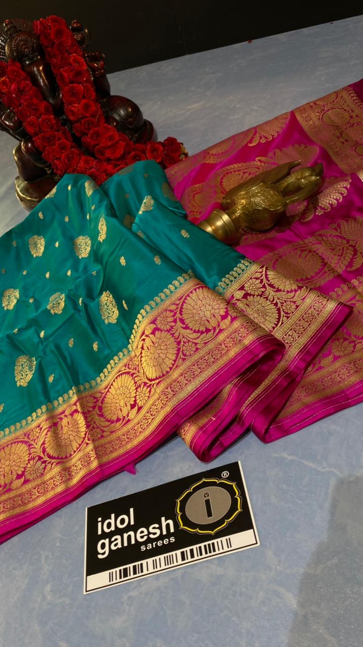 IG3474 Pure handloom satin Kataan pattu