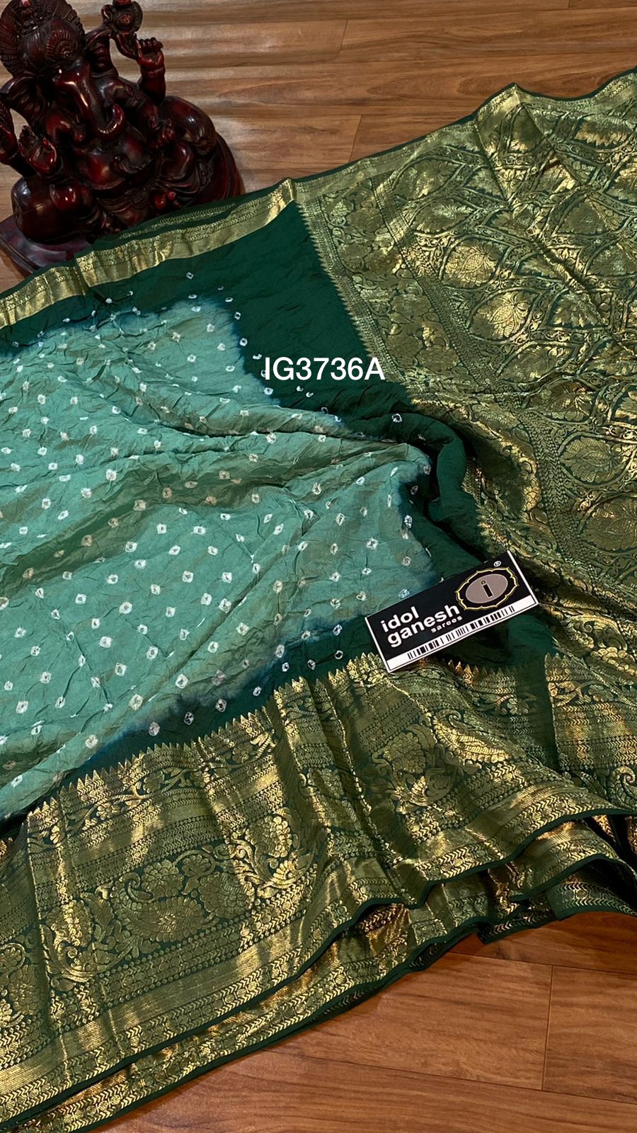 IG3736 pure Handloom silk jari Kanchi