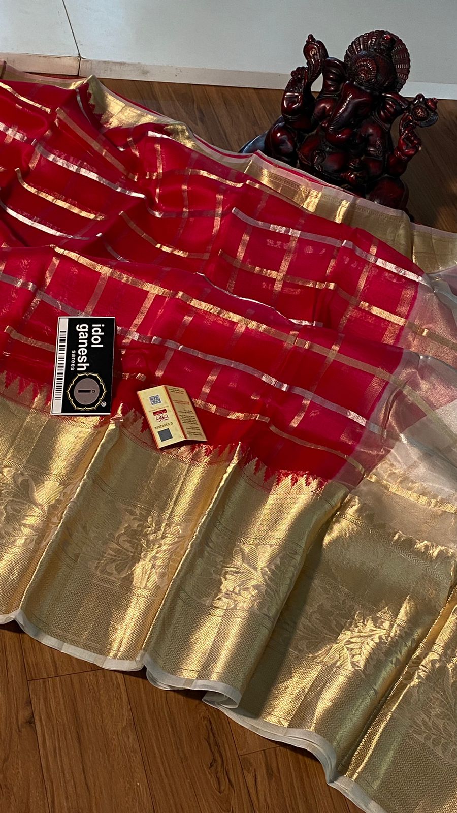 IG3822 pure kora handloom sarees 