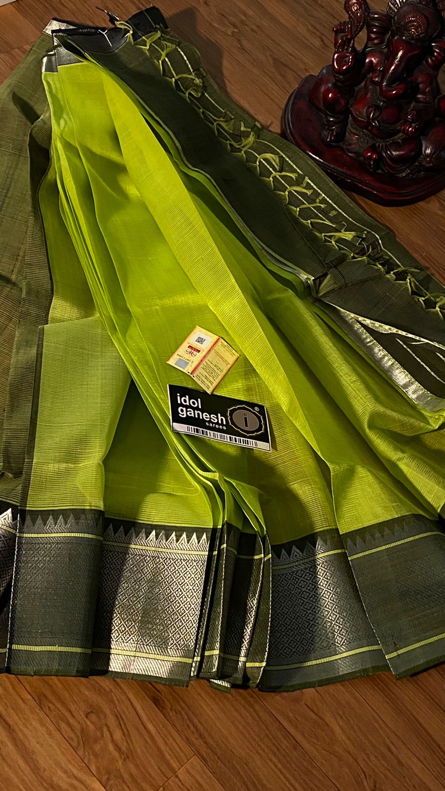 IG3897 Pure handloom pattu with authentic cotton