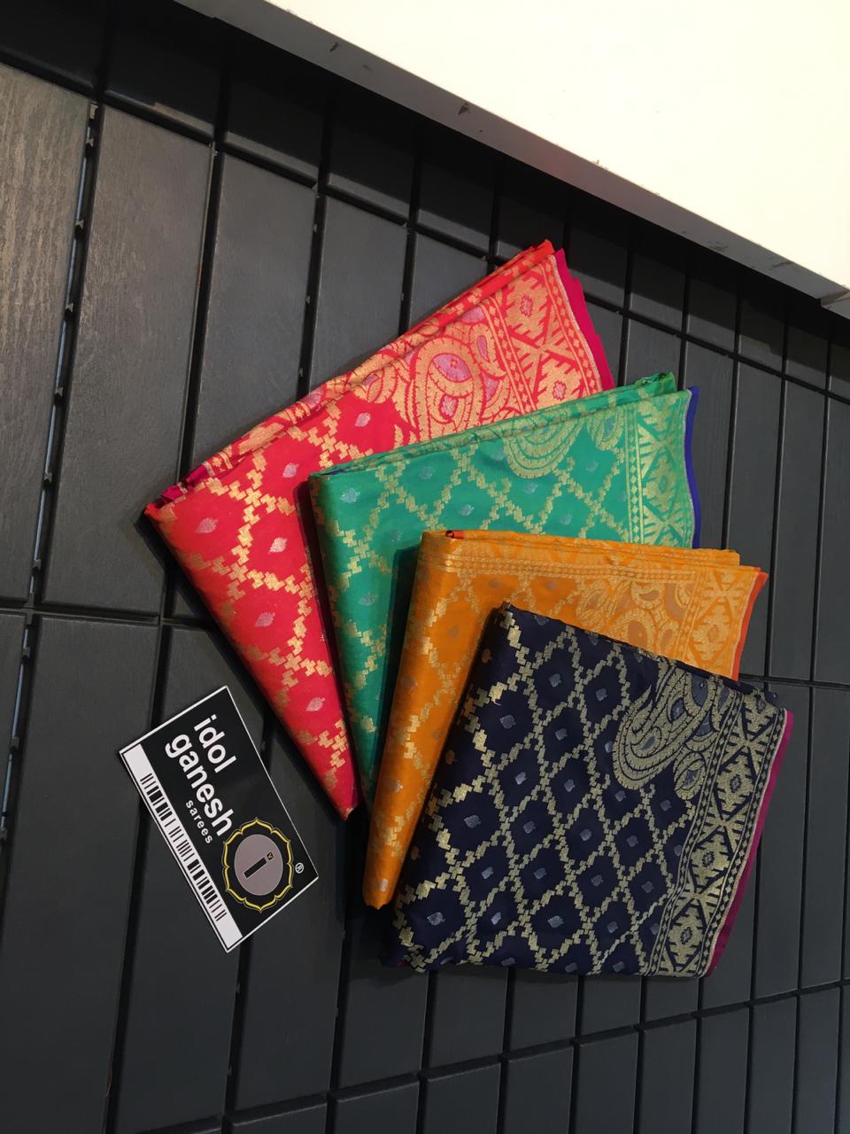 IG408 Pure hand loom kataan pattu sarees
