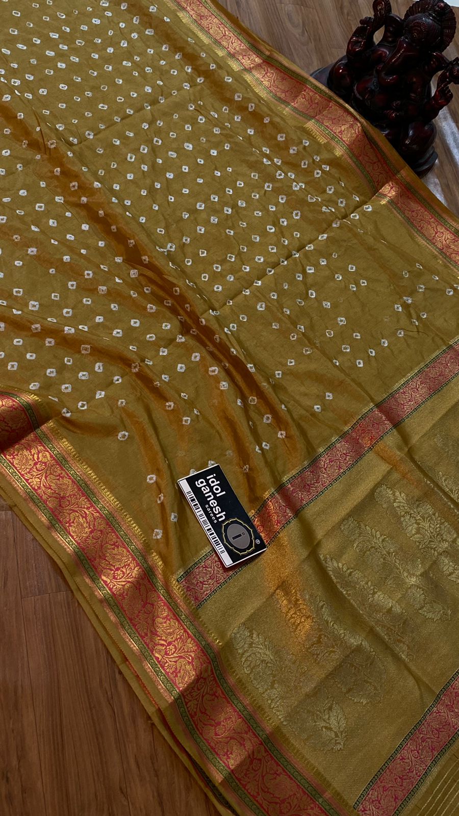 IG4106 pure Handloom silk jari Gadwall