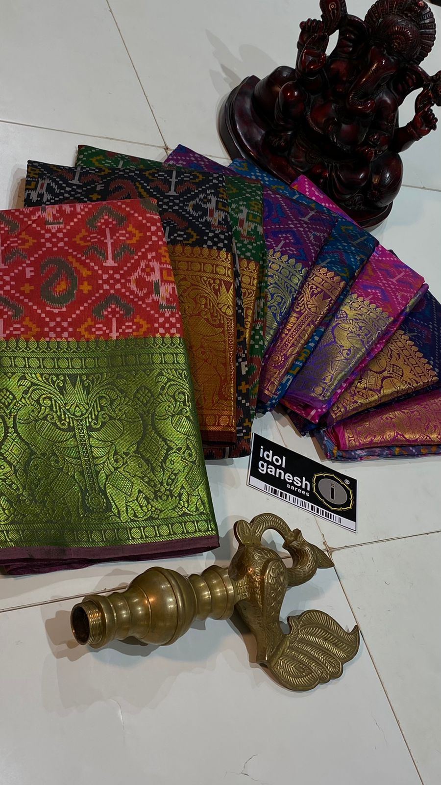 IG4205 light weight soft silk kannchi weaving Patola ikkat prints  