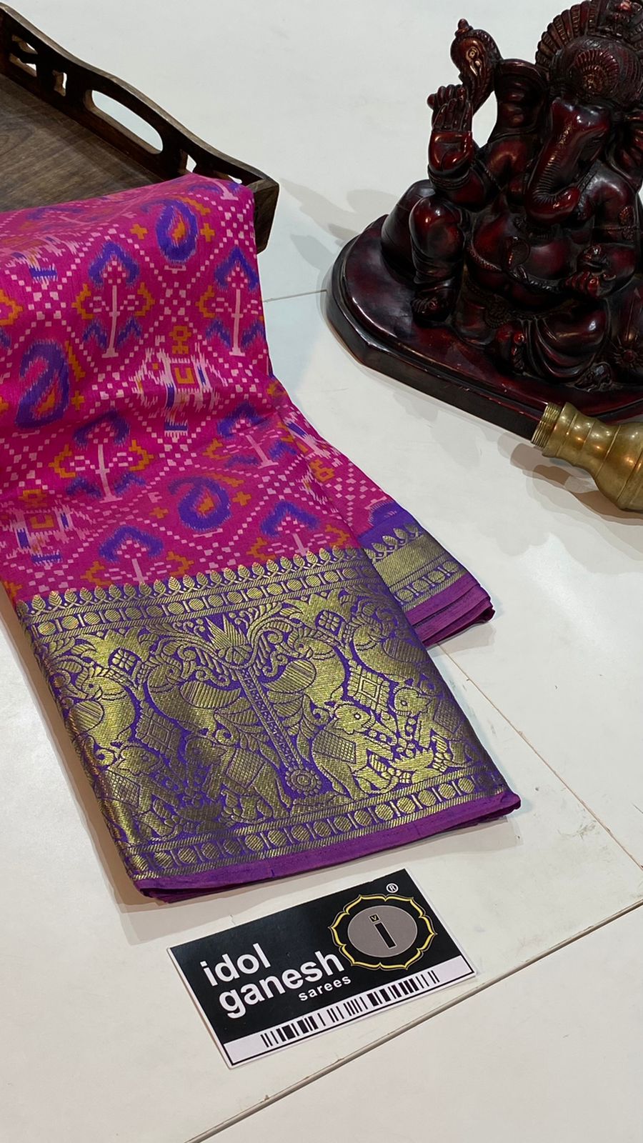 IG4205 light weight soft silk kannchi weaving Patola ikkat prints  