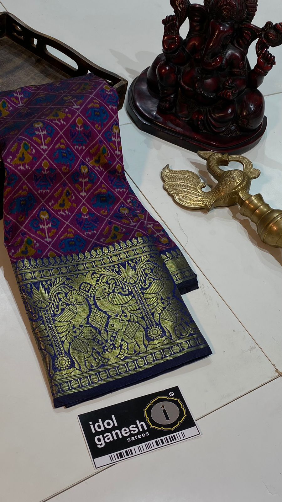 IG4208 soft silk kannchi ikkat prints 
