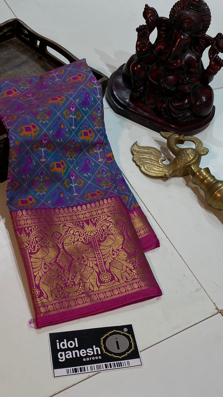 IG4208 soft silk kannchi ikkat prints 