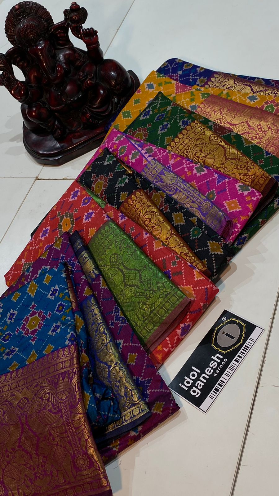 IG4209 soft silk kannchi ikkat prints 