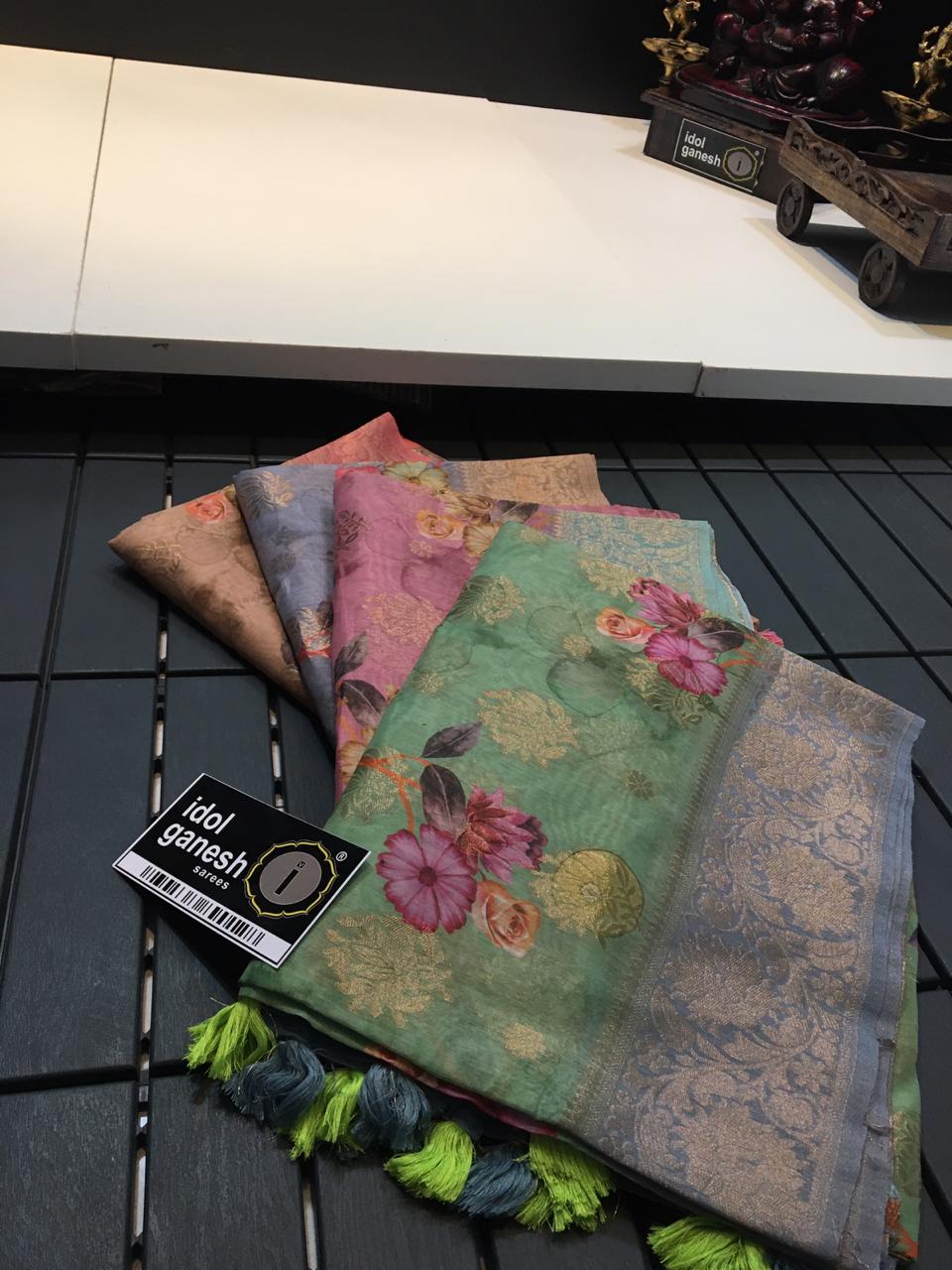 IG423 Lite weight jute  weaving sarees