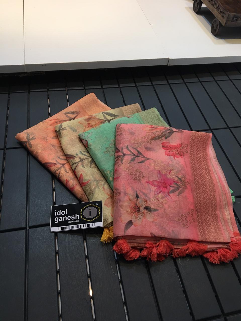 IG424 Lite weight jute  weaving sarees