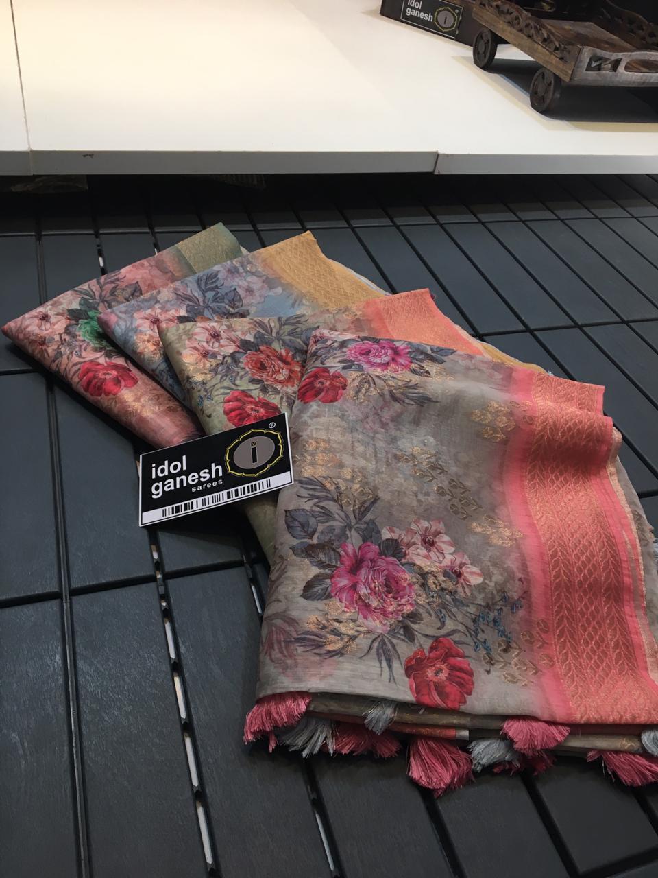 IG425 Lite weight jute  weaving sarees
