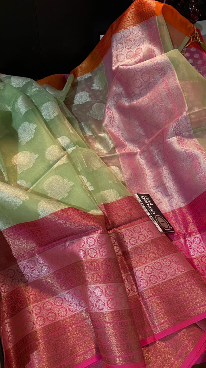 IG434 Lite weight kanchi kora sarees