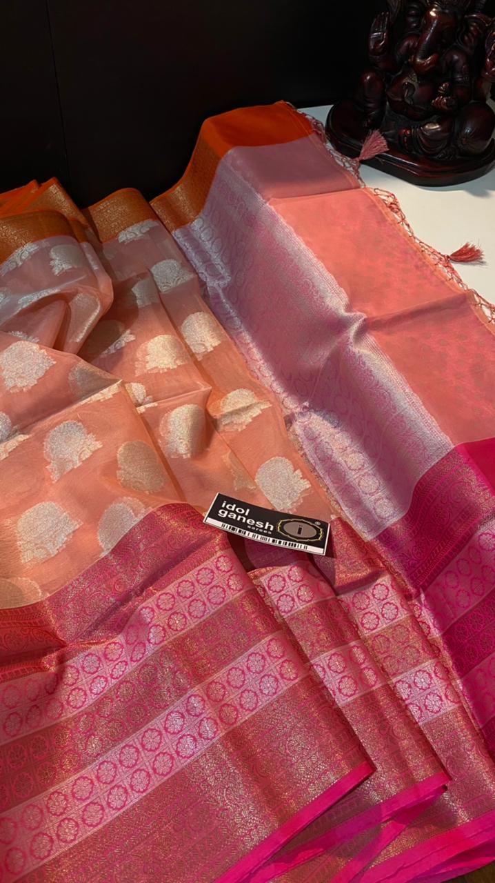 IG434 Lite weight kanchi kora sarees