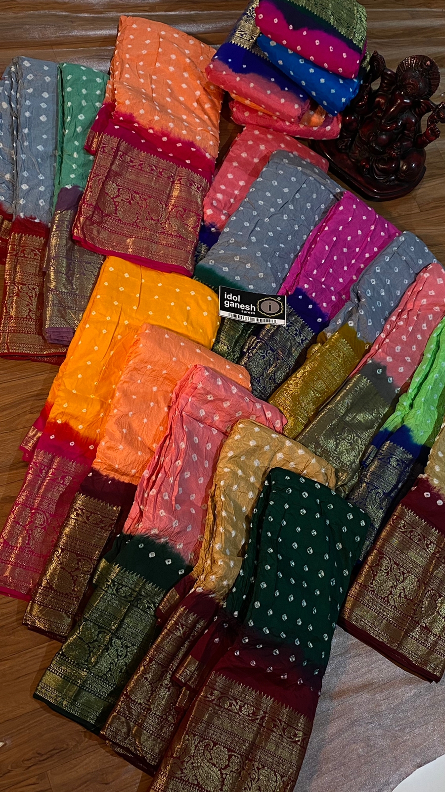 IG4676 pure Handloom silk jari Kanchi 