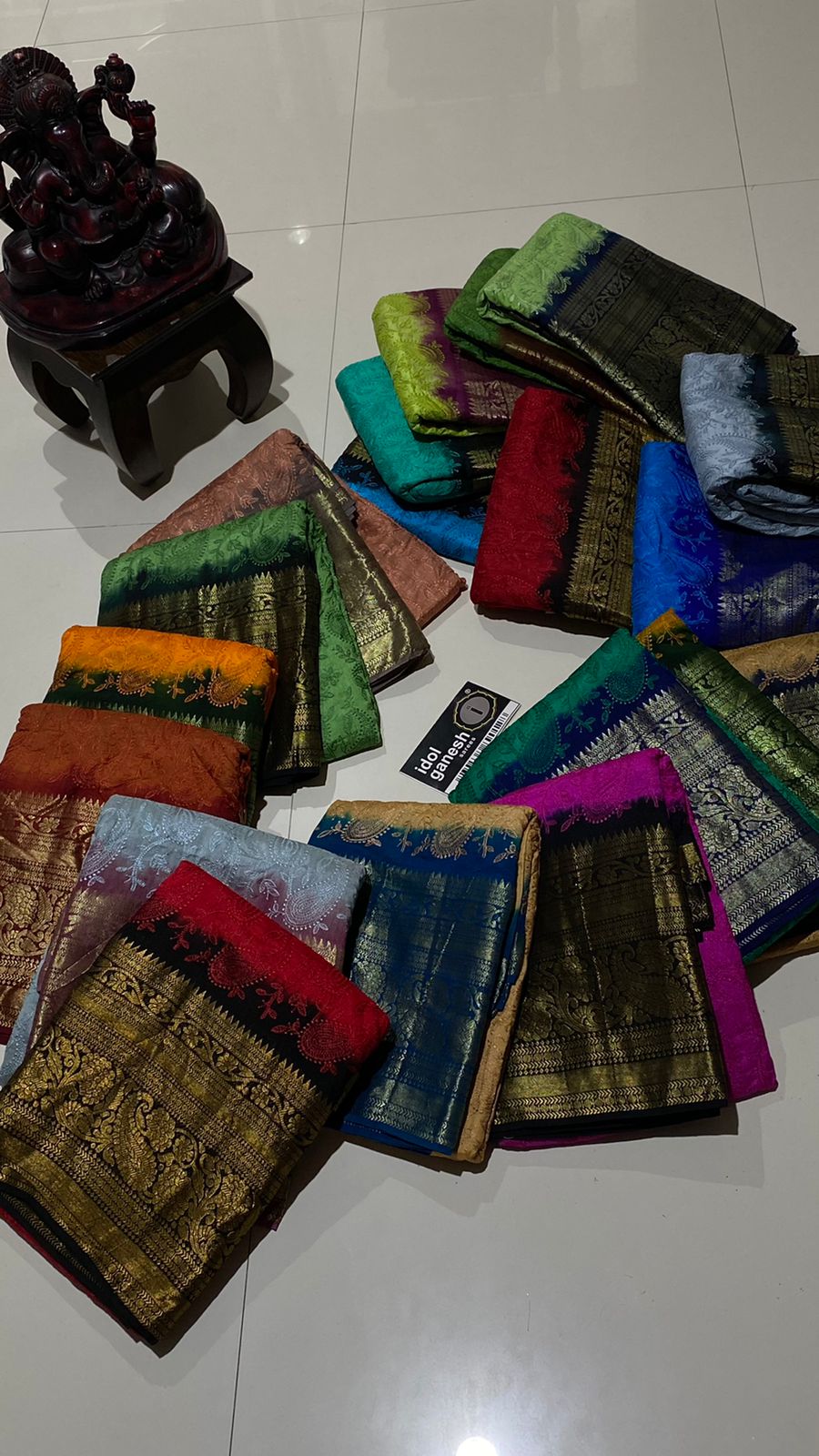 IG5153 pure Handloom silk jari Kanchi weaving