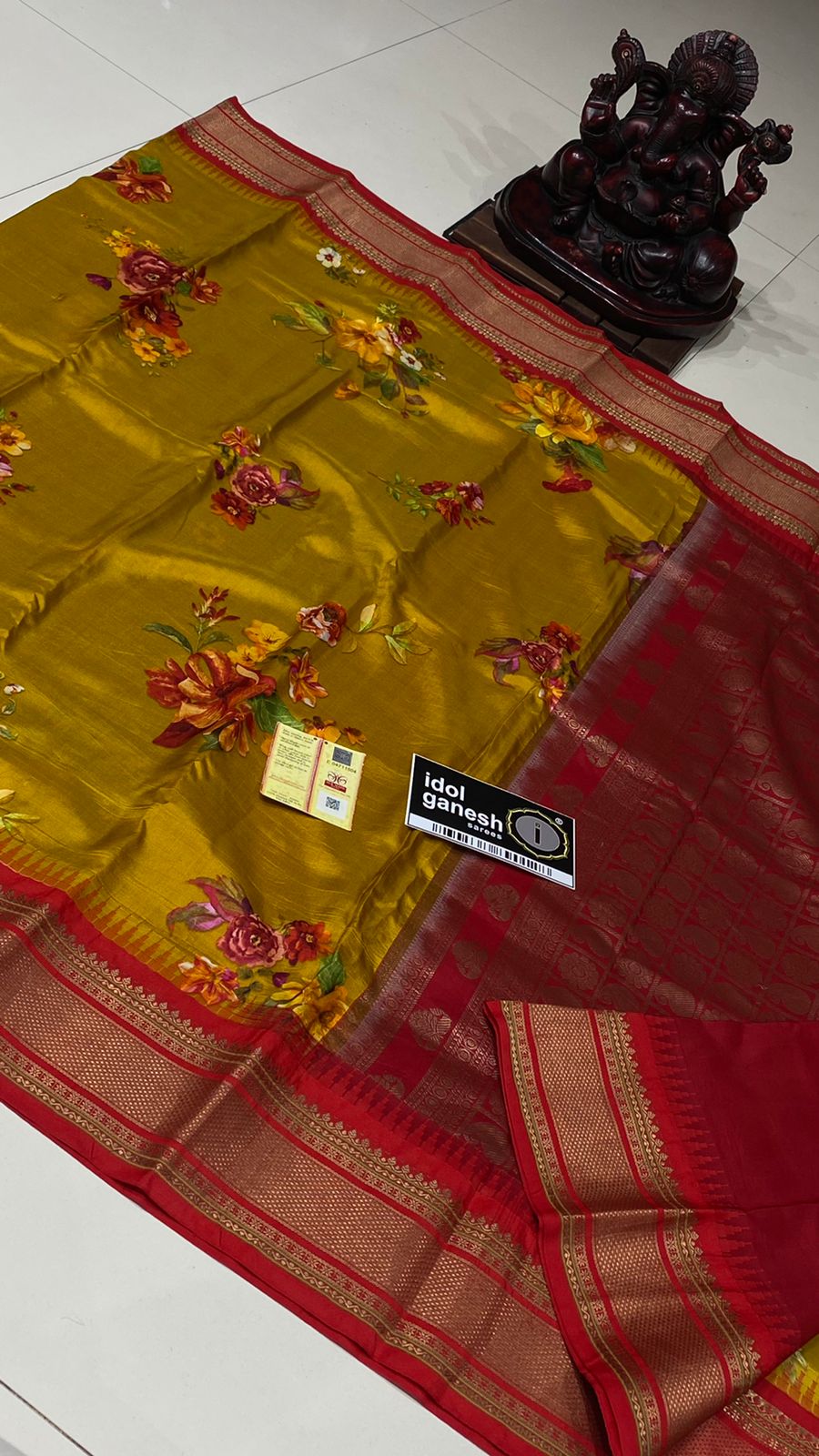 IG5176 pure handloom kanchi kadiyaal pattu 