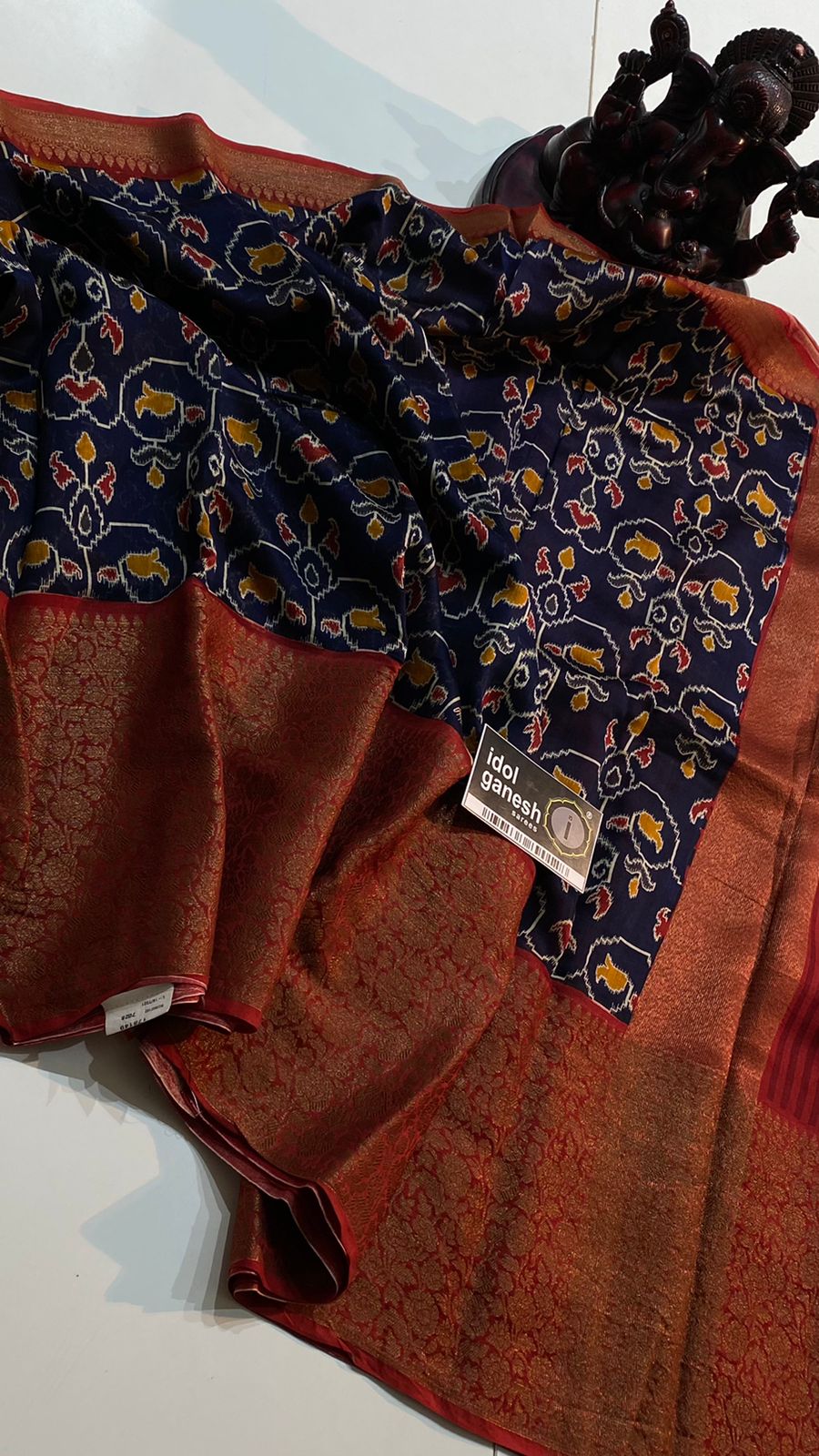 IG5208 Pure handloom Maheswari Kanchi weaving  
