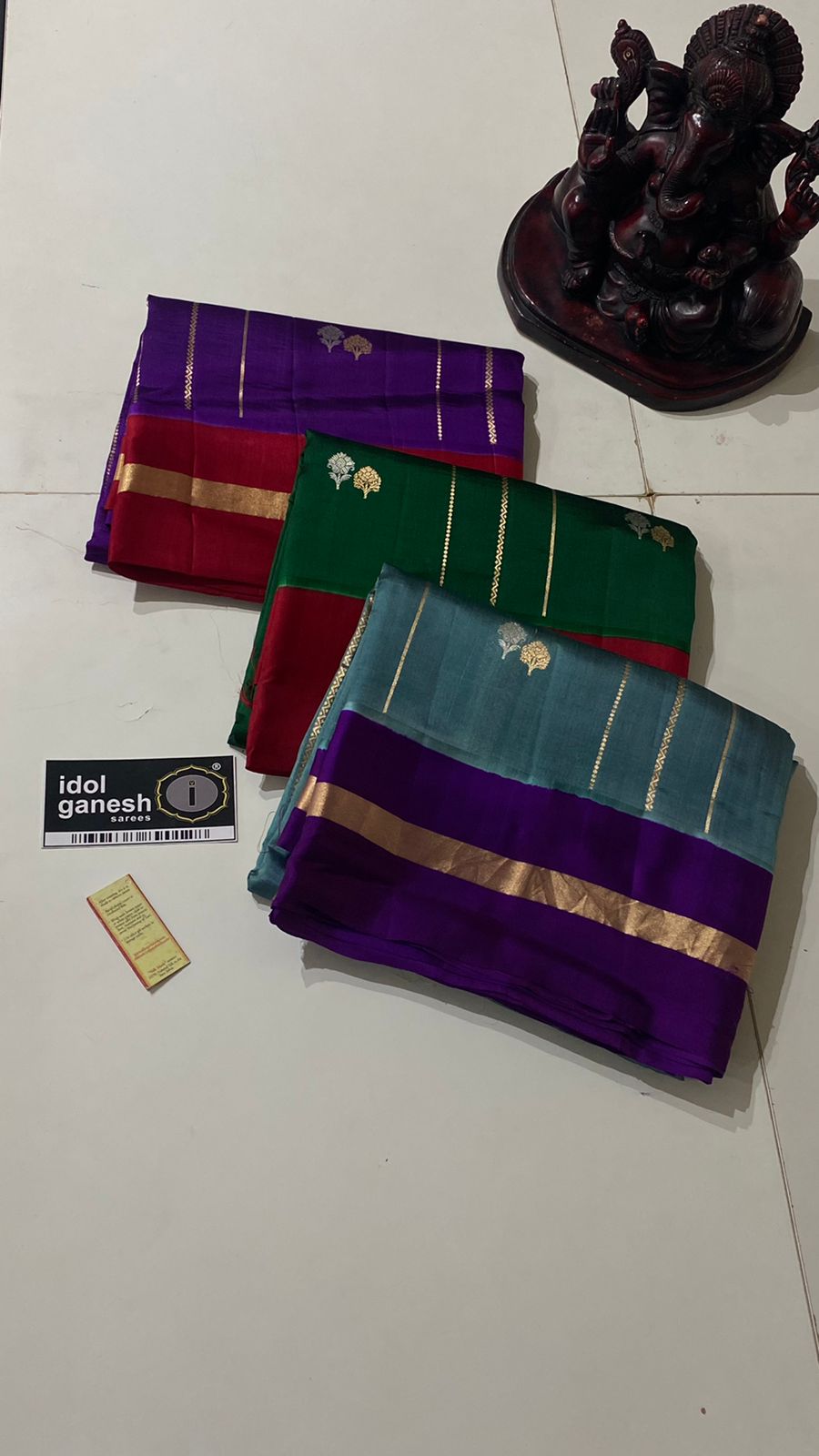 IG5226 Pure handloom raw mango pattu  