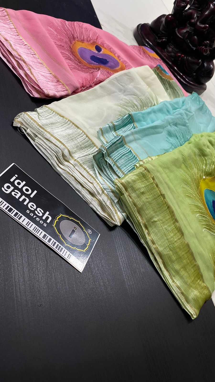 IG5303 pure handloom chiffon georgette sarees 4090/-