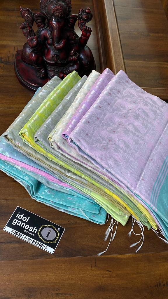 IG5796 pure handloom kadhi muslin sarees 