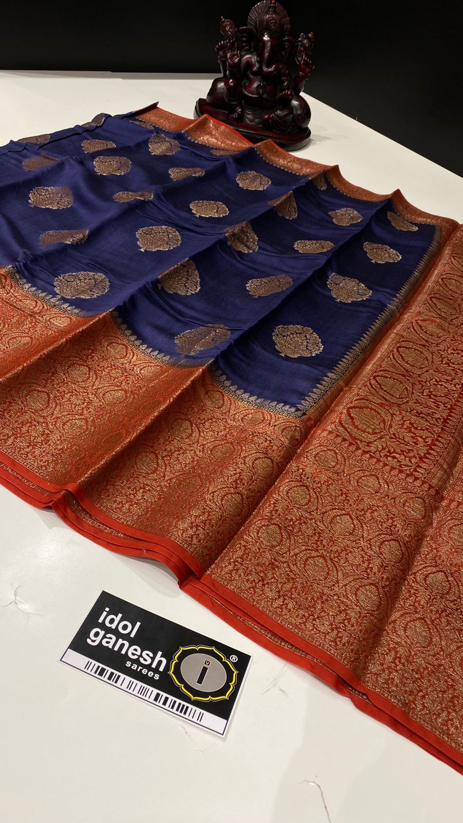 IG598 Pure handloom Maheshwari Kanchi