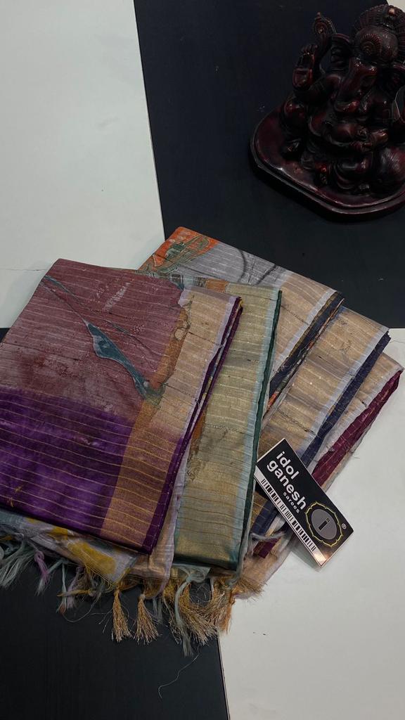 IG6049 lite weight tussar sarees  