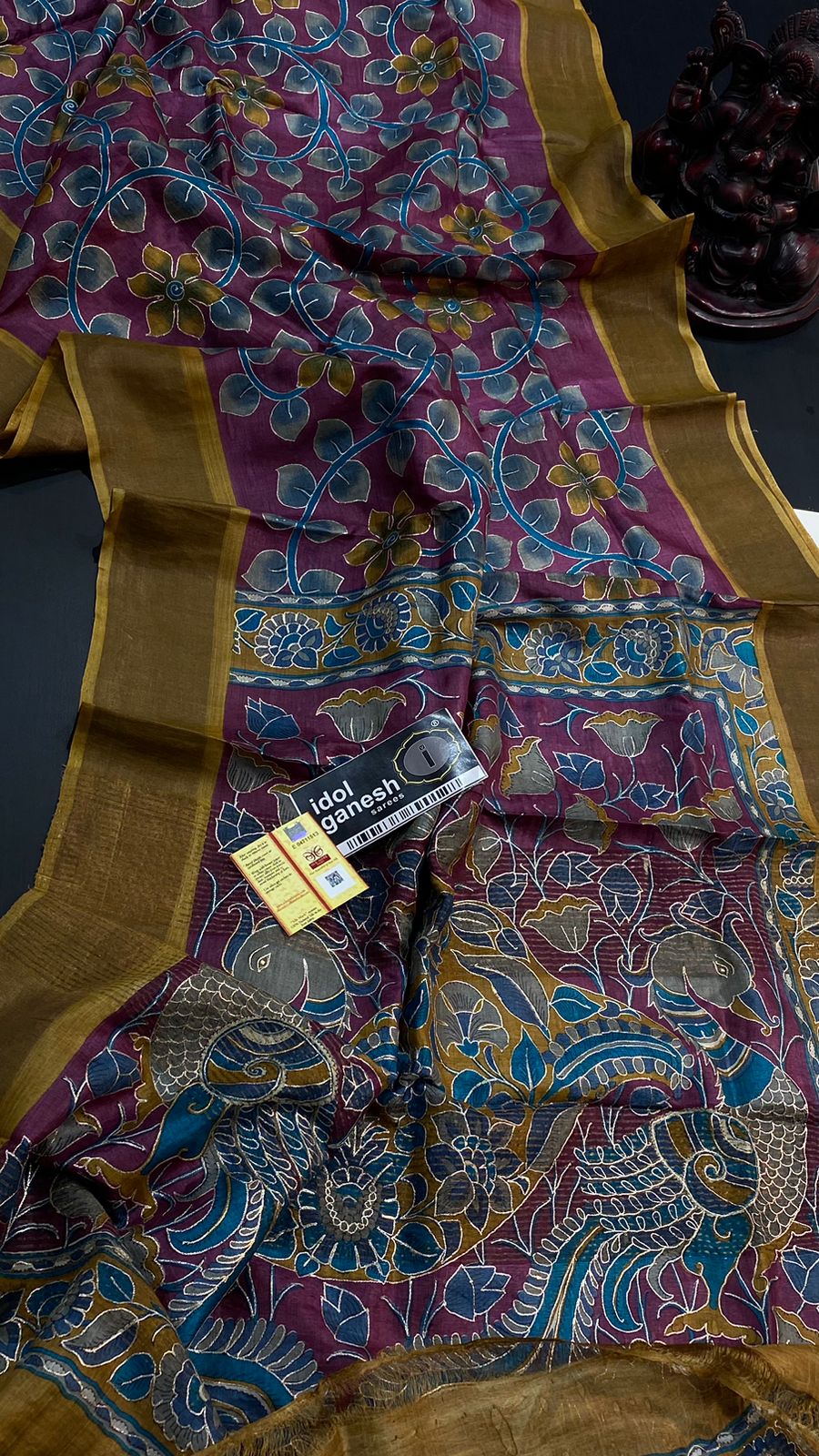 IG6056 pure hand loom tussar 