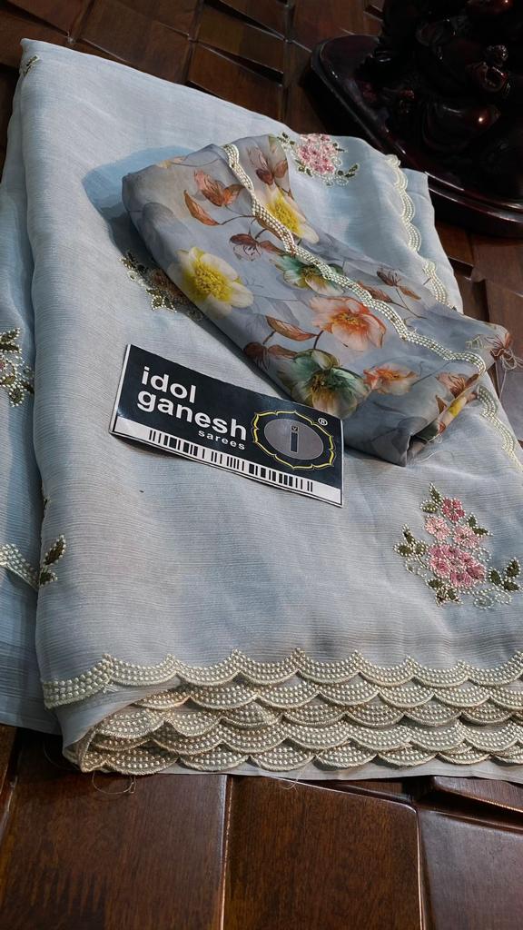 IG6074 lite weight shiffone sarees 