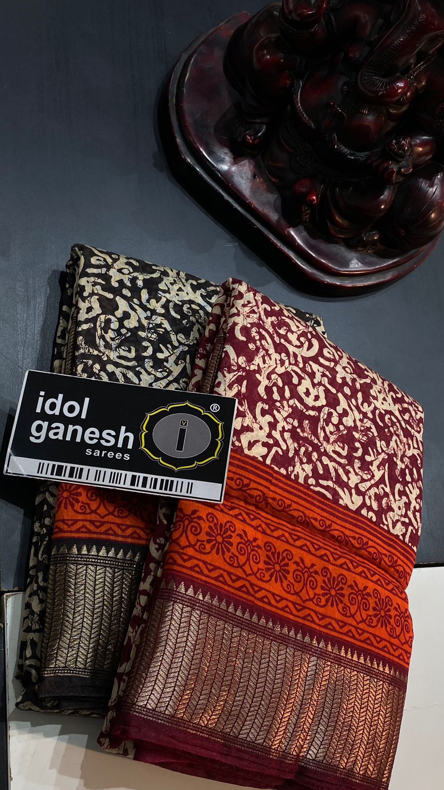 IG6131 pure handloom Maheswari print