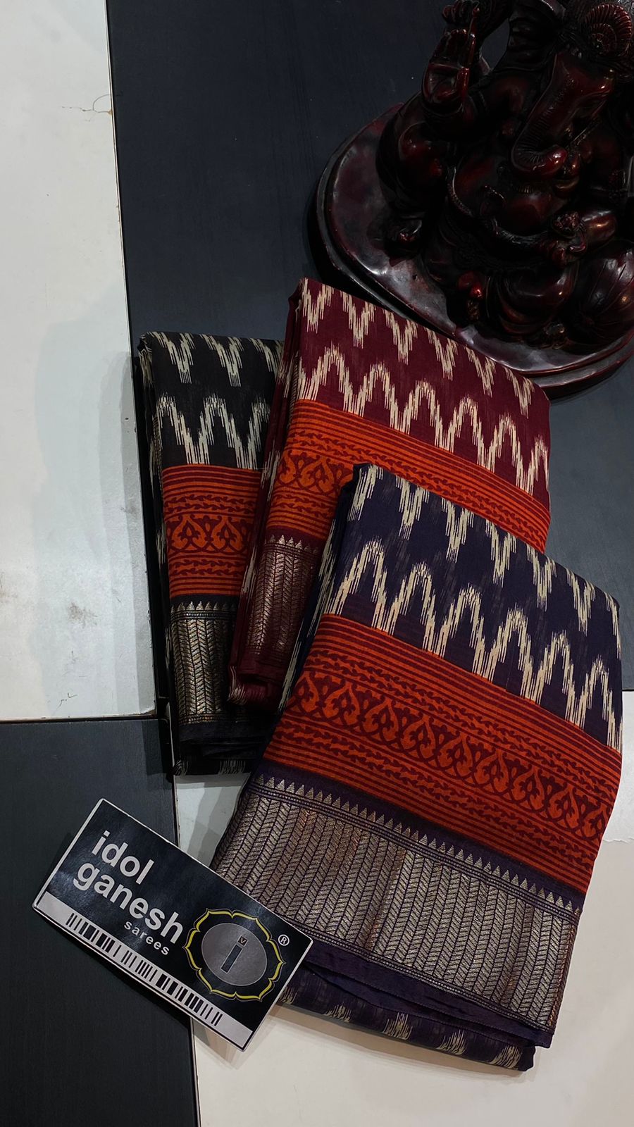 IG6133  pure handloom Maheswari print 