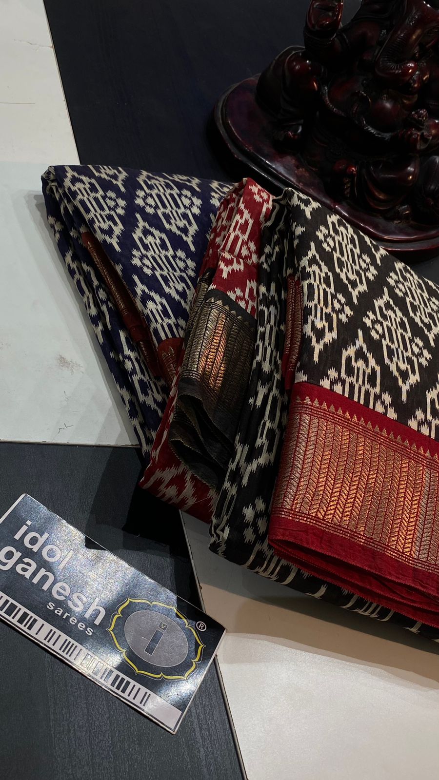 IG6136 pure handloom Maheswari print 
