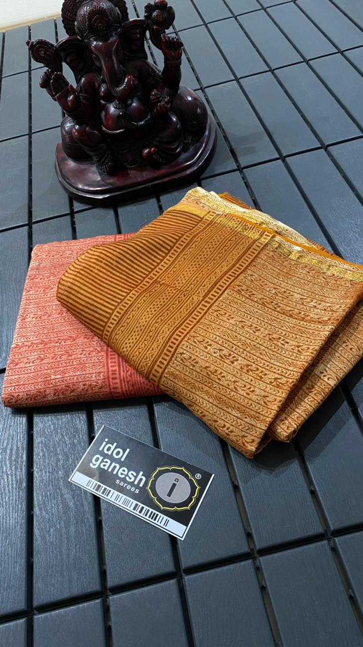 IG624 Pure Handloom Maheshwari 3 piece suits
