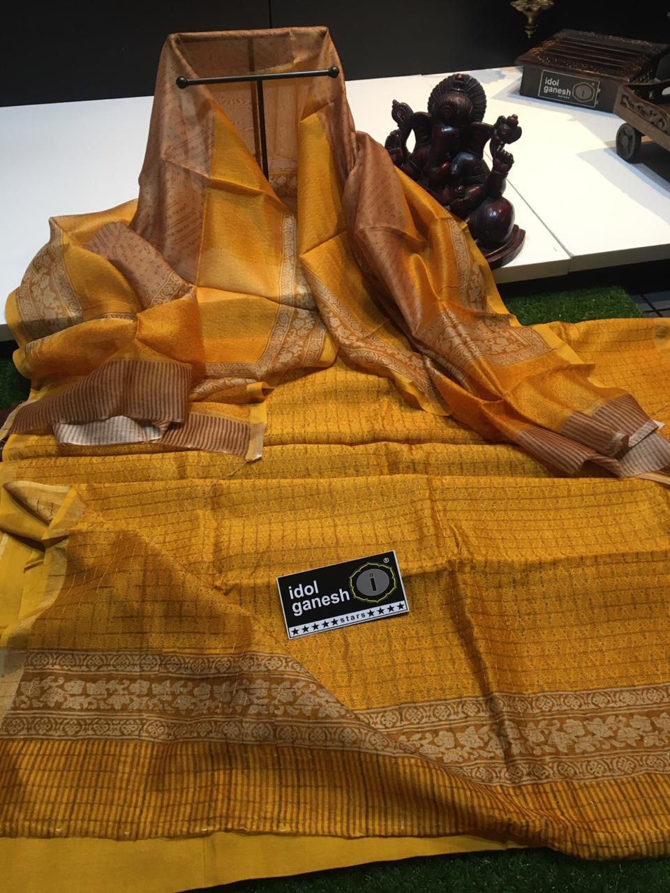 IG626 Pure Handlooms Maheshwari 3 piece suits