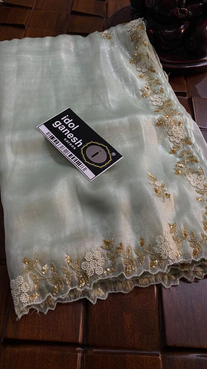 IG6554 pure handloom fine tissue nett 