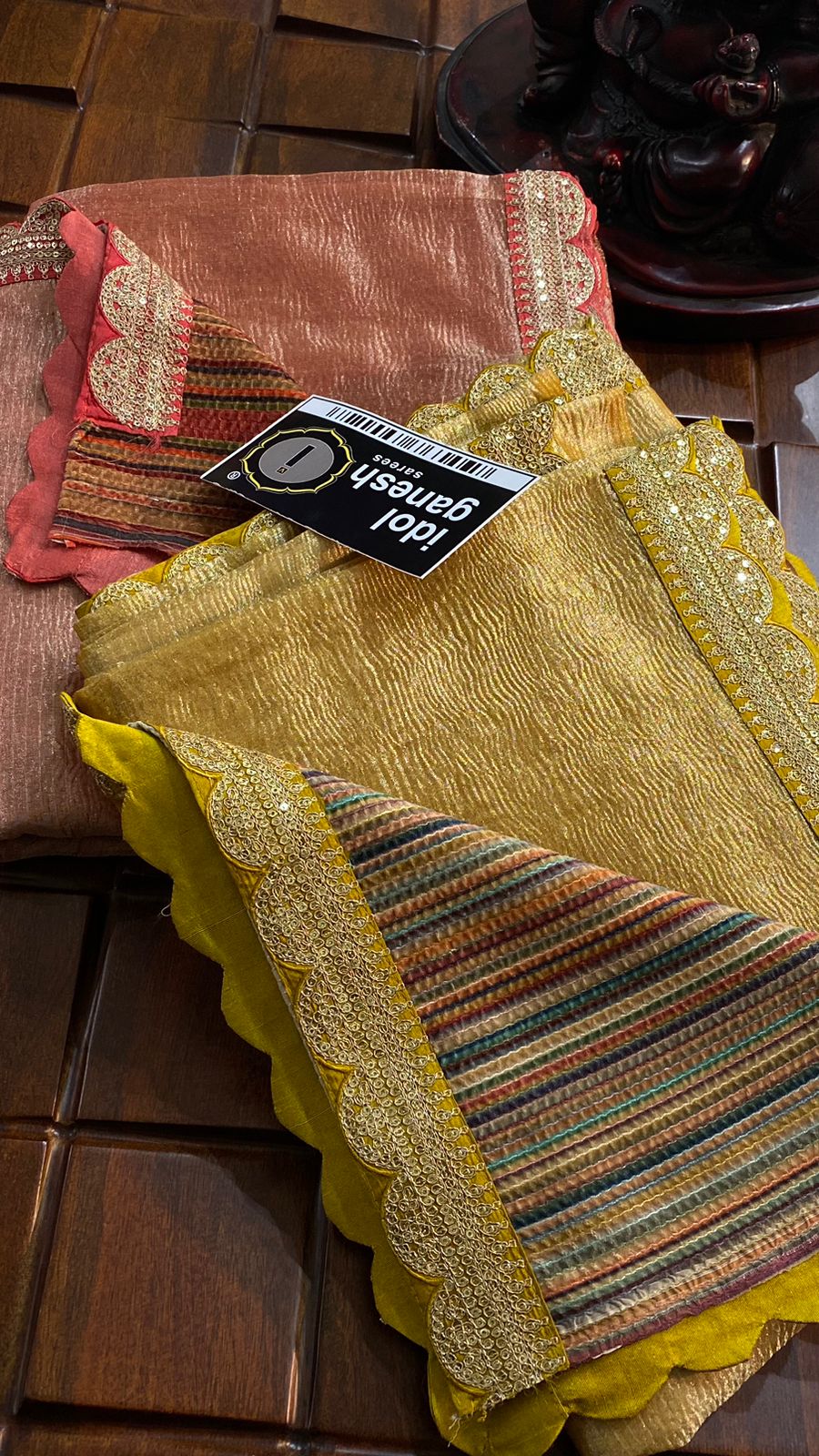 IG6556 pure handloom fine tissue crush 