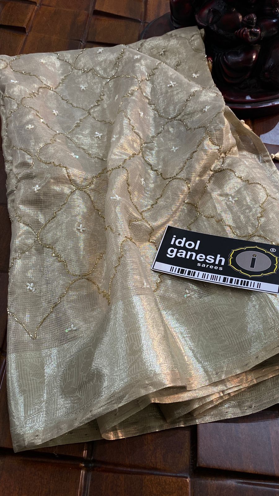 IG6603 pure tissue sarees 