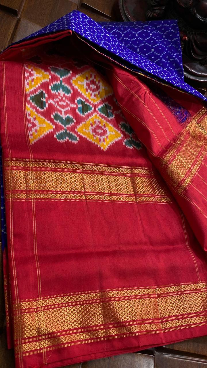 IG6611 pure handloom twil ikkat sarees 