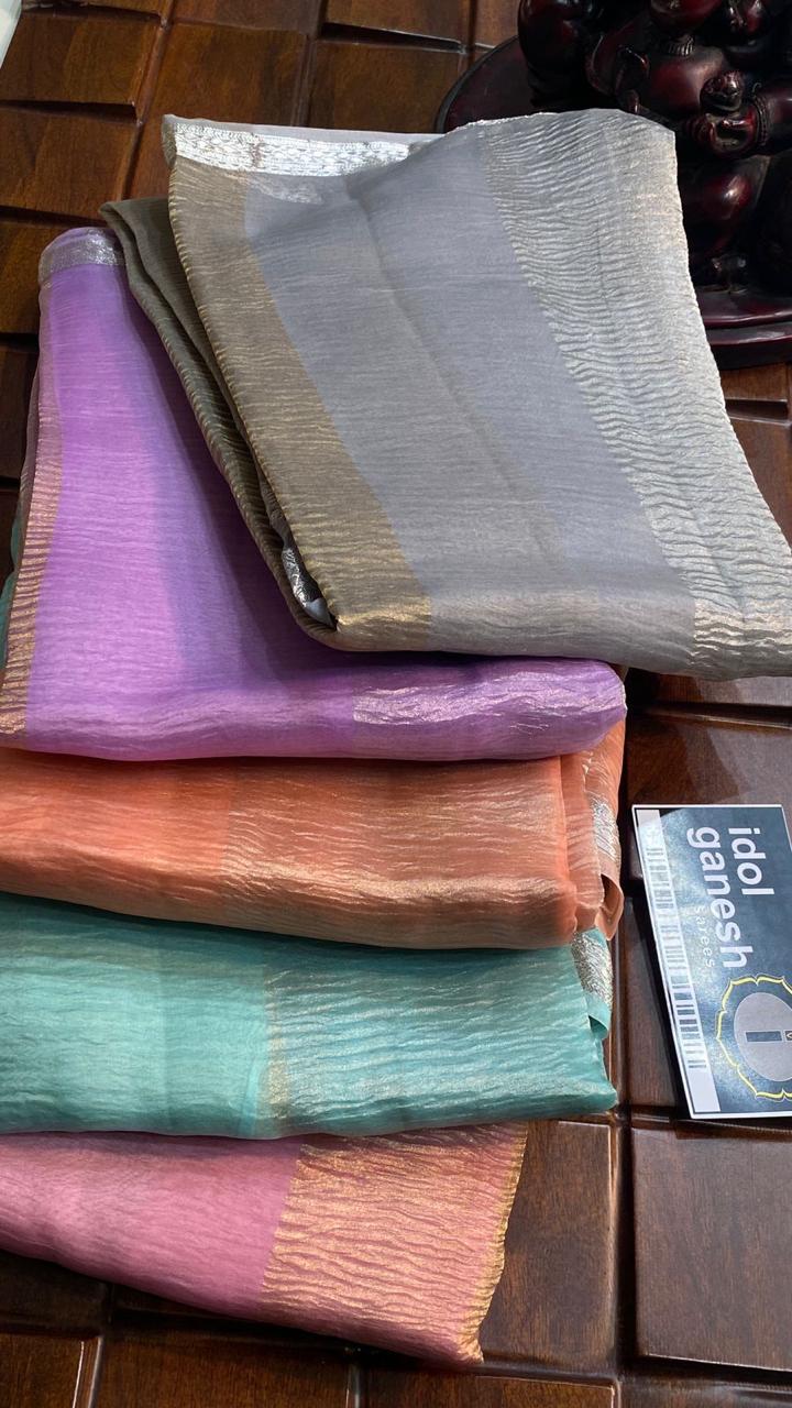 IG6660 pure handloom tissue organza crush  