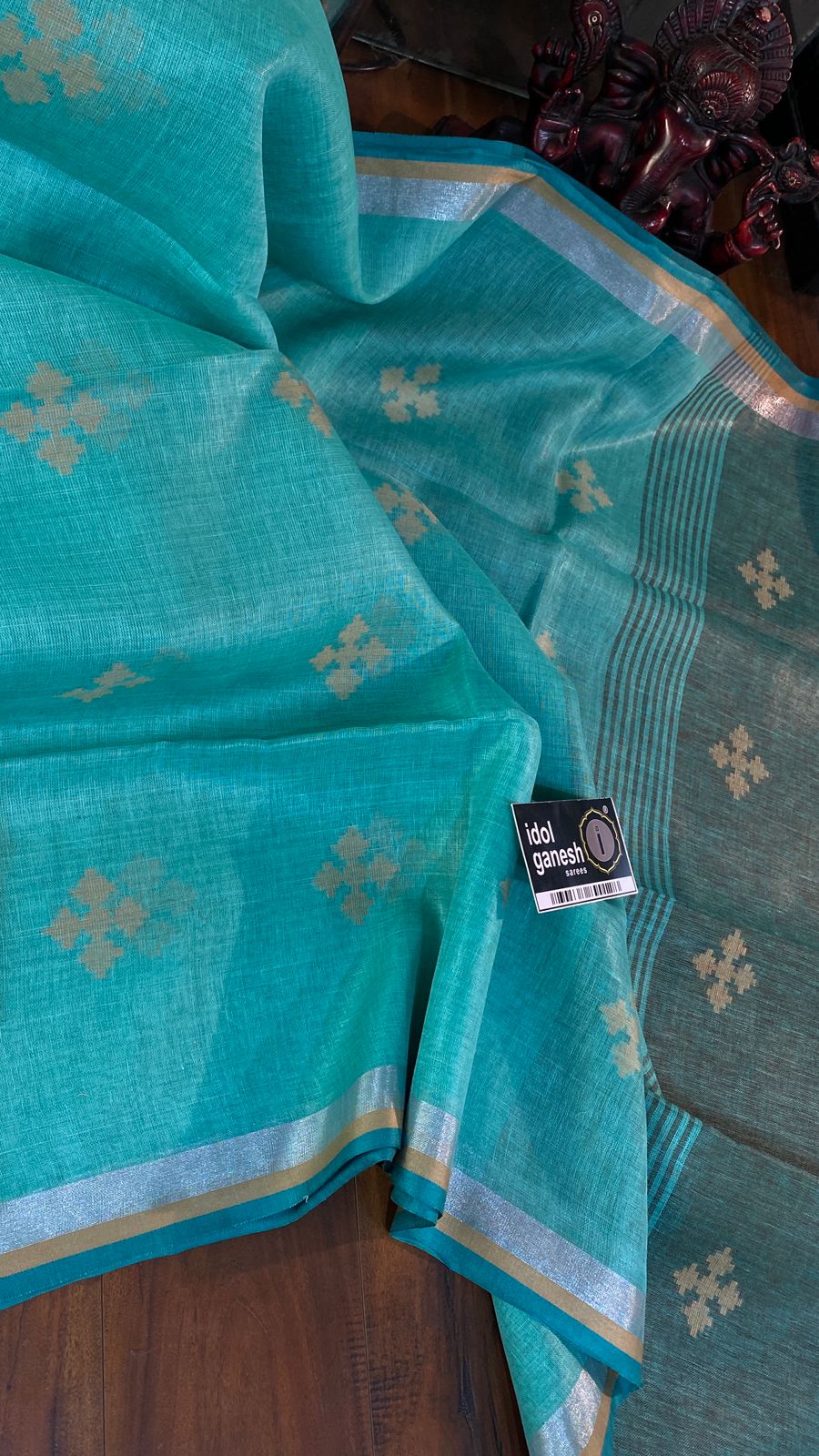 IG6745 pure handloom Lenin/ Lenin sarees 