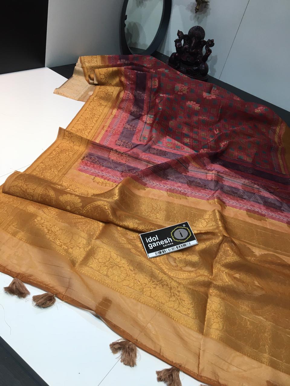 IG68 Lite weight jute pattu weaving saree