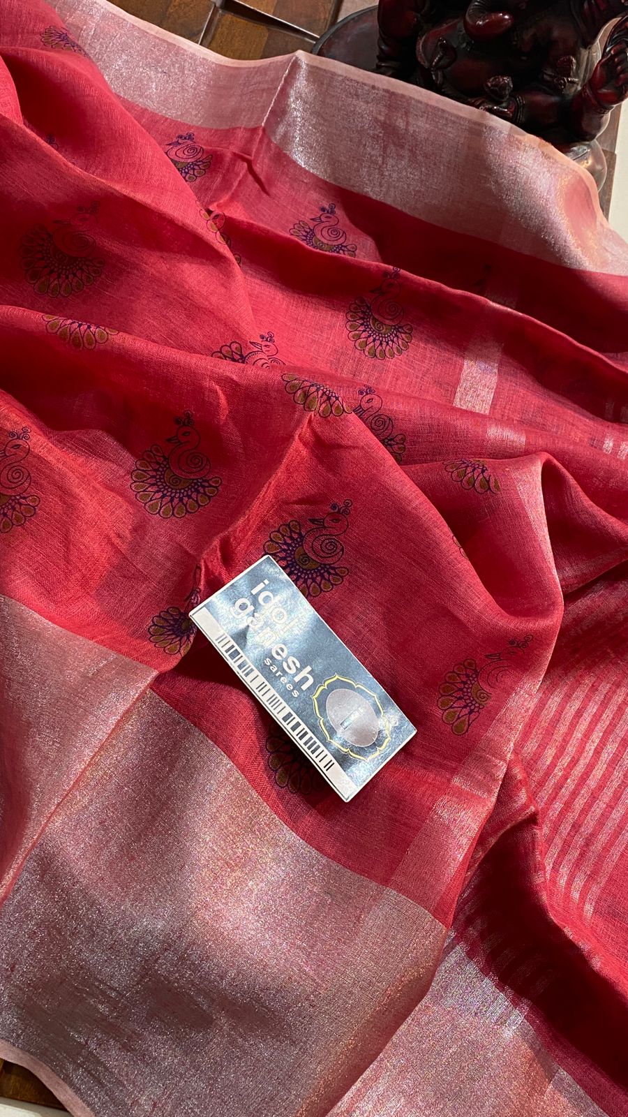 IG6839Pure handloom lenine/lenine saree IG6839Pure handloom lenine/lenine saree