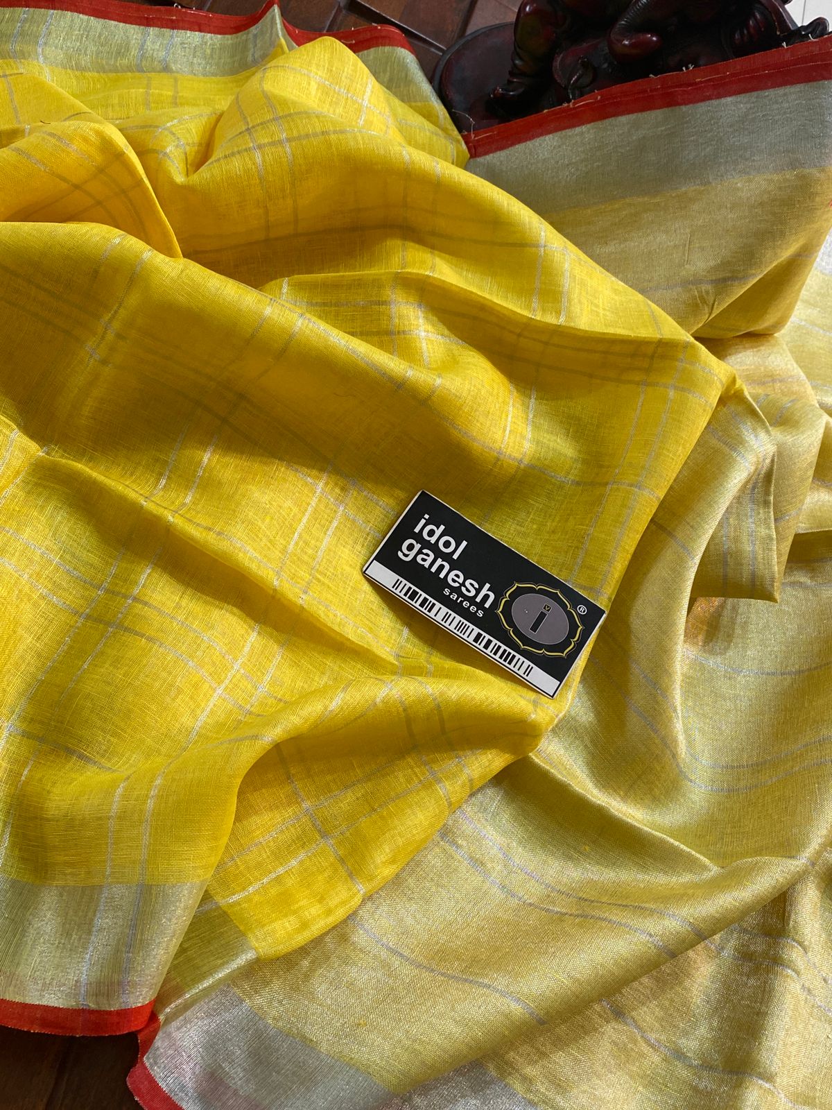 IG6840pure handloom lenine/lenine saree IG6840pure handloom lenine/lenine saree