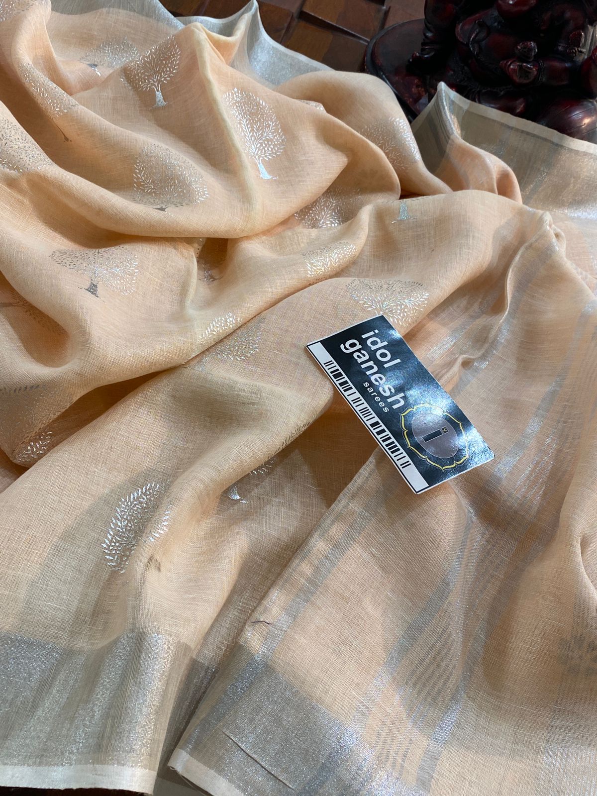 IG6844 pure handloom lenine/lenine sarees