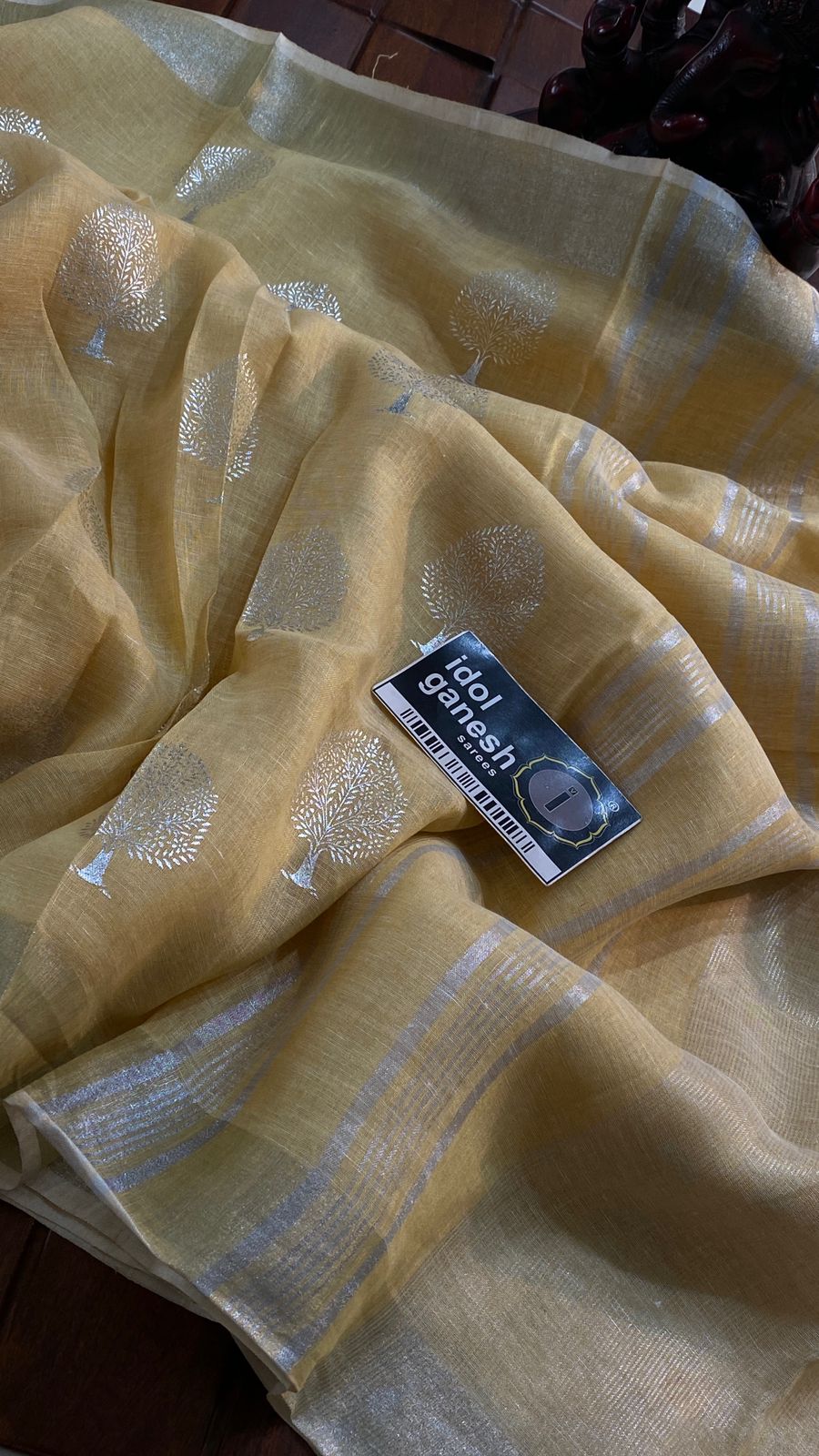 IG6844 pure handloom lenine/lenine sarees