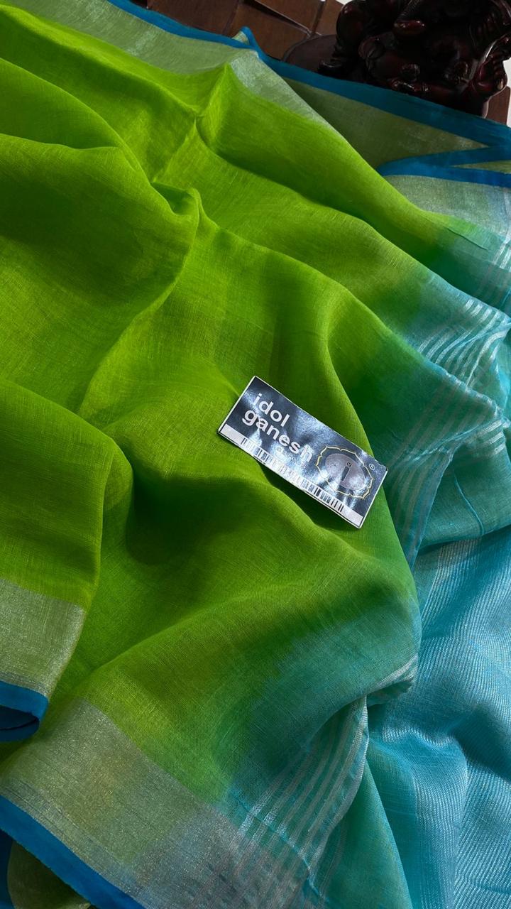 IG6849pure handloom lenine/lenine saree IG6849pure handloom lenine/lenine saree