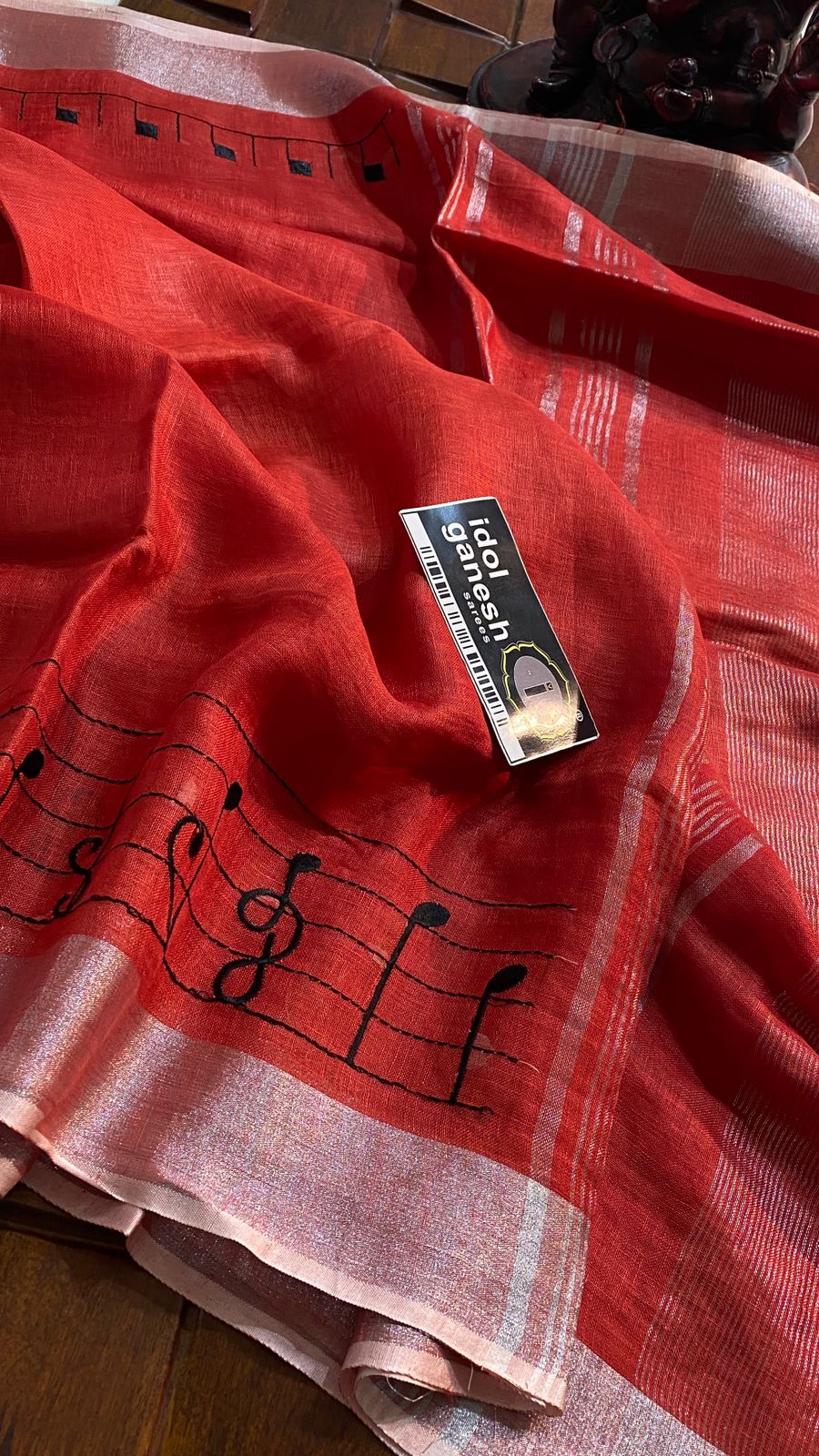 IG6850: pure handloom lenine/lenine saree IG6850: pure handloom lenine/lenine saree