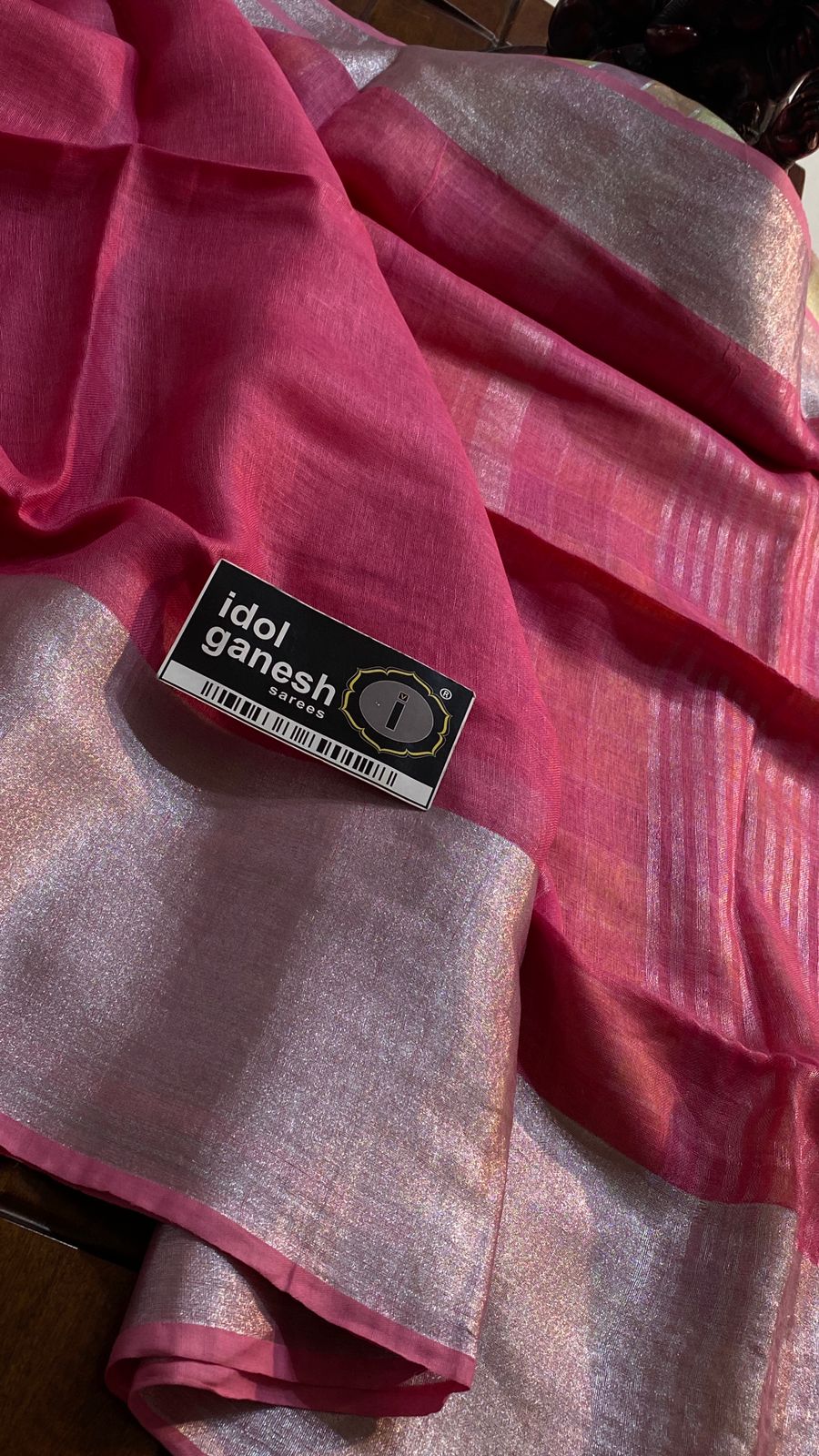 IG6856 pure handloom lenine/lenine saree IG6856 pure handloom lenine/lenine saree