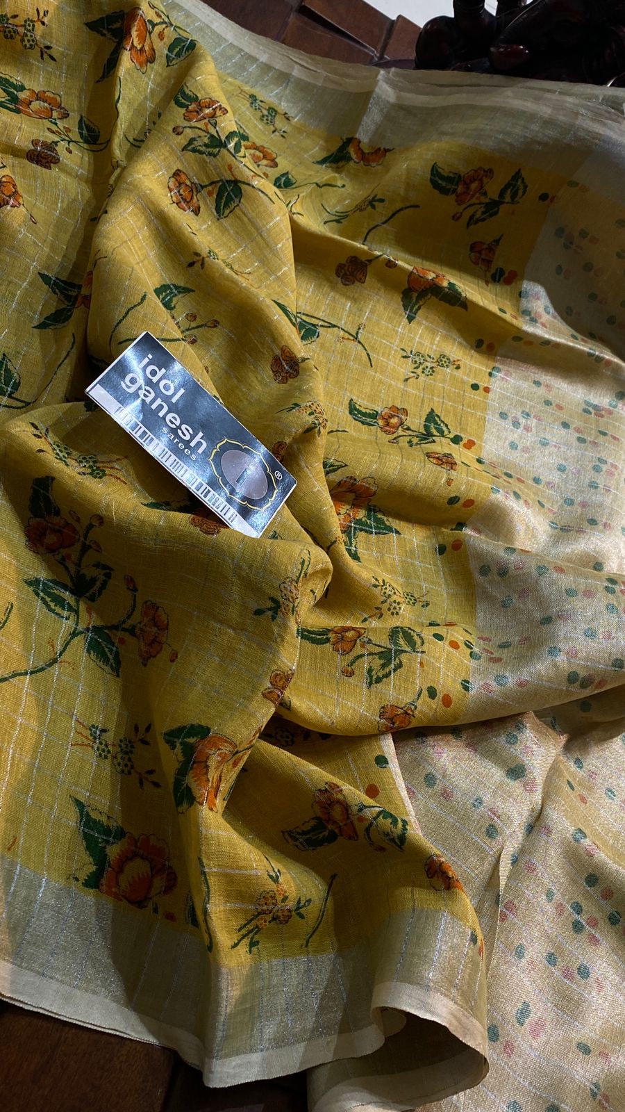 IG6857pure handloom lenine/lenine sarees IG6857pure handloom lenine/lenine sarees