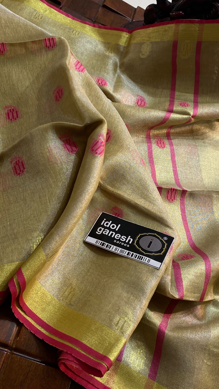 IG6862pure handloom tissue /lenine saree 